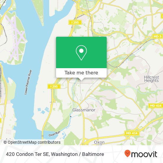 420 Condon Ter SE, Washington, DC 20032 map