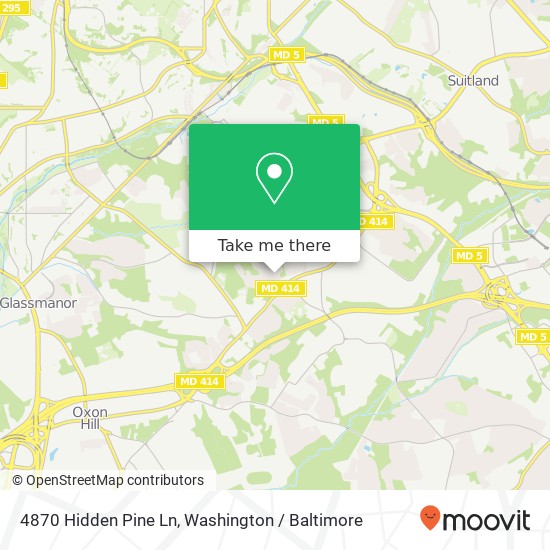 4870 Hidden Pine Ln, Temple Hills (MARLOW HGTS), MD 20748 map