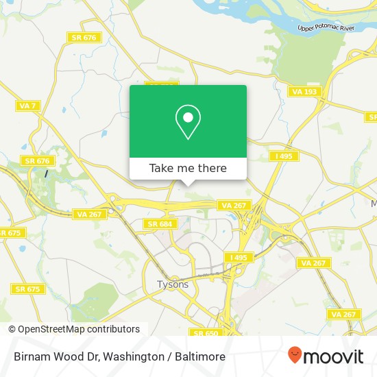 Birnam Wood Dr, McLean (WEST MCLEAN), VA 22102 map