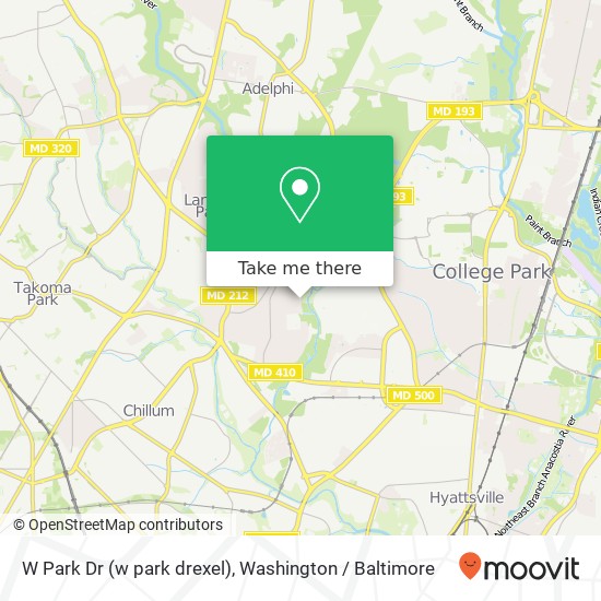 W Park Dr (w park drexel), Hyattsville, MD 20783 map