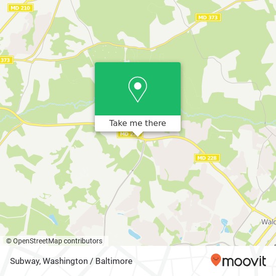 Mapa de Subway, 10195 Berry Rd