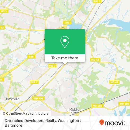 Mapa de Diversified Developers Realty, 9977 Pulaski Hwy