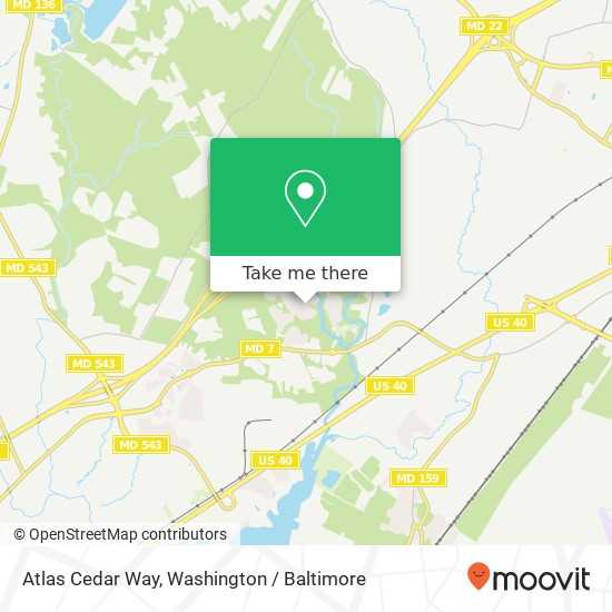 Atlas Cedar Way, Aberdeen, MD 21001 map