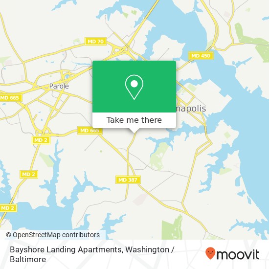 Mapa de Bayshore Landing Apartments, 988 Spa Rd