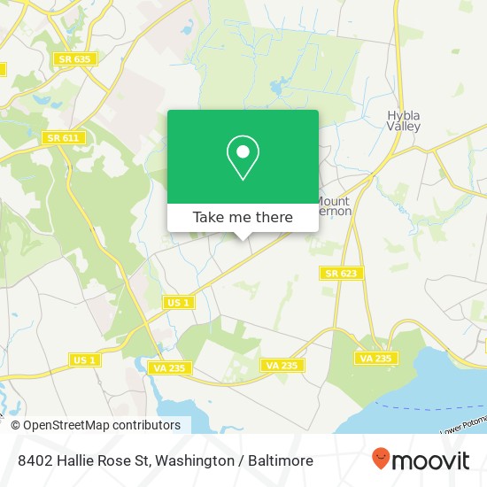 Mapa de 8402 Hallie Rose St, Alexandria, VA 22309