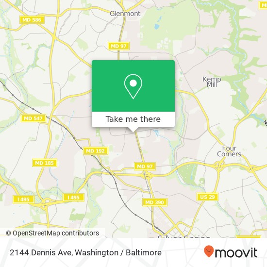 Mapa de 2144 Dennis Ave, Silver Spring, MD 20902