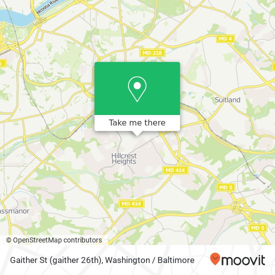 Mapa de Gaither St (gaither 26th), Temple Hills, MD 20748