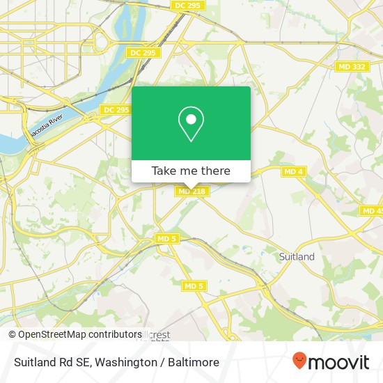 Suitland Rd SE, Washington, DC 20020 map
