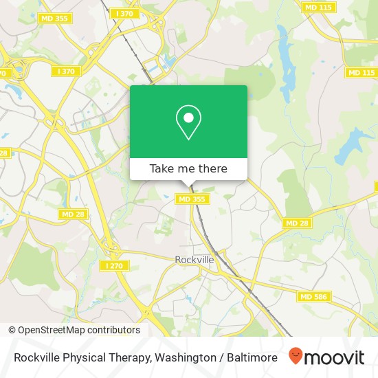 Rockville Physical Therapy, 932 Hungerford Dr map