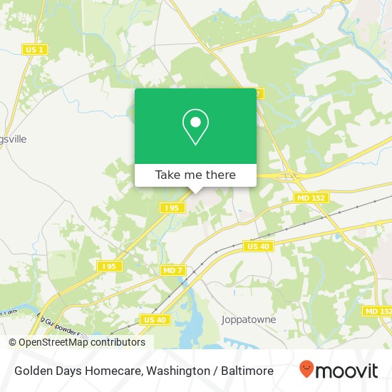 Mapa de Golden Days Homecare, 249 Powdersby Rd