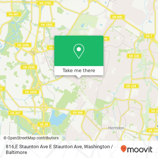 Mapa de 816,E Staunton Ave E Staunton Ave, Sterling (STERLING), VA 20164
