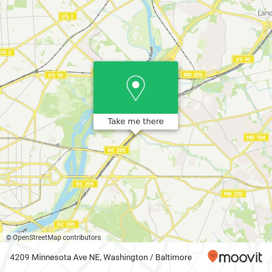 Mapa de 4209 Minnesota Ave NE, Washington, DC 20019