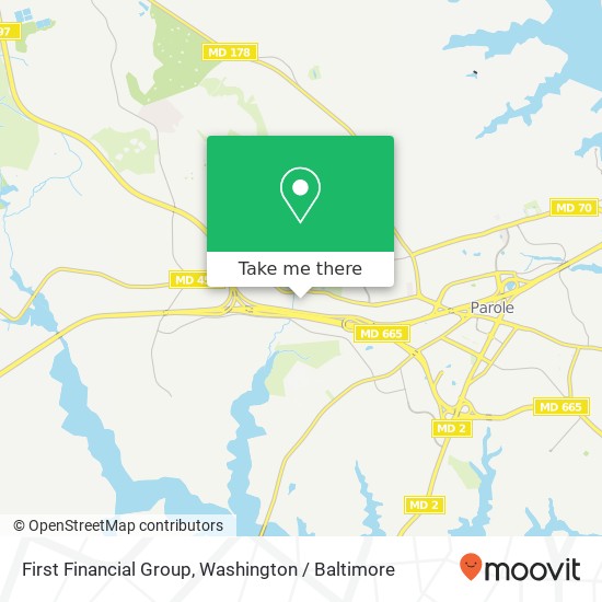 Mapa de First Financial Group, 201 Defense Hwy