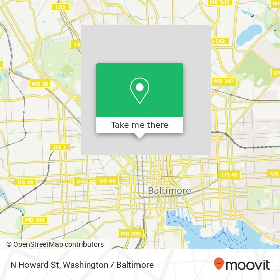 N Howard St, Baltimore, MD 21201 map