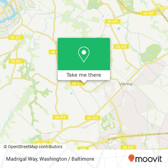 Mapa de Madrigal Way, Vienna, VA 22181