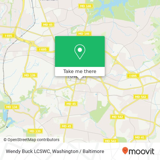 Mapa de Wendy Buck LCSWC, 110 E Pennsylvania Ave