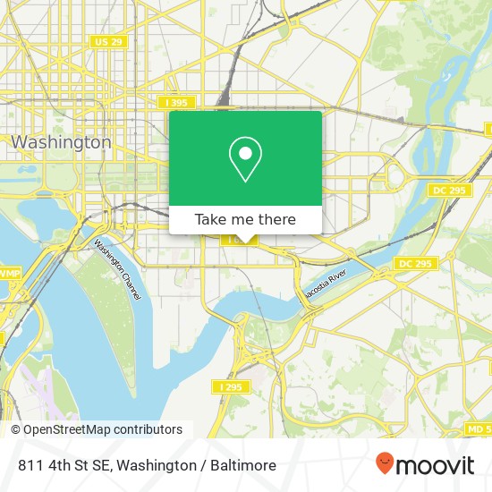 Mapa de 811 4th St SE, Washington, DC 20003