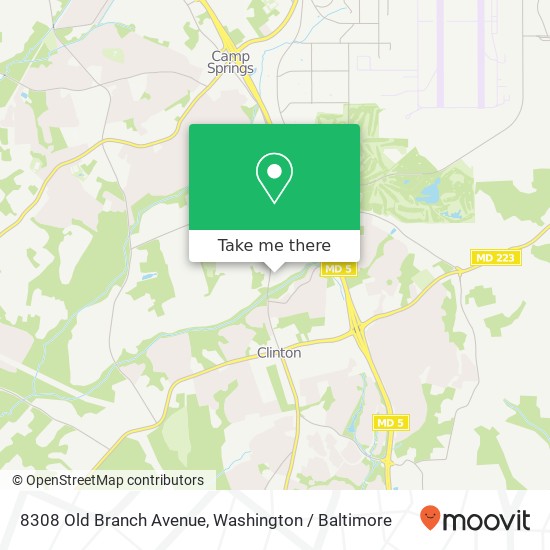 8308 Old Branch Avenue, 8308 Old Branch Ave, Clinton, MD 20735, USA map