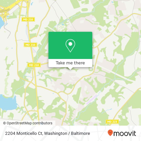 2204 Monticello Ct, Fort Washington, MD 20744 map