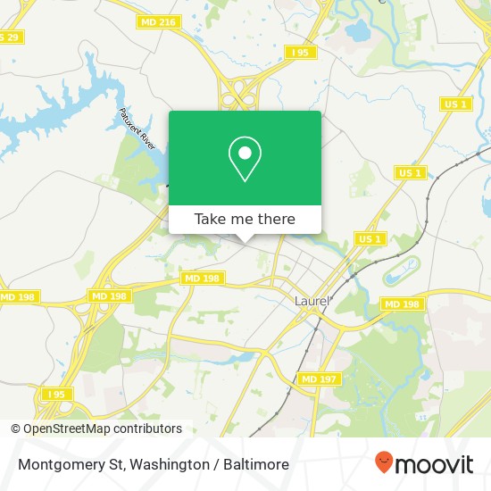 Mapa de Montgomery St, Laurel, MD 20707
