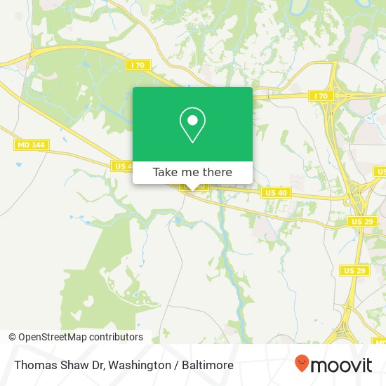 Mapa de Thomas Shaw Dr, 10045 Baltimore National Pike