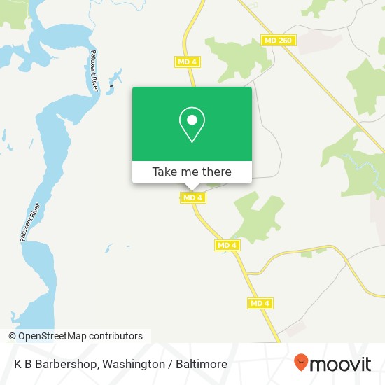 K B Barbershop, 10341 Southern Maryland Blvd map