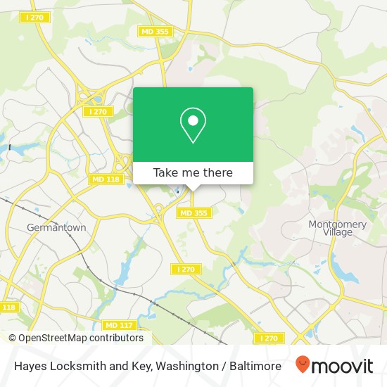 Mapa de Hayes Locksmith and Key, 19743 Frederick Rd