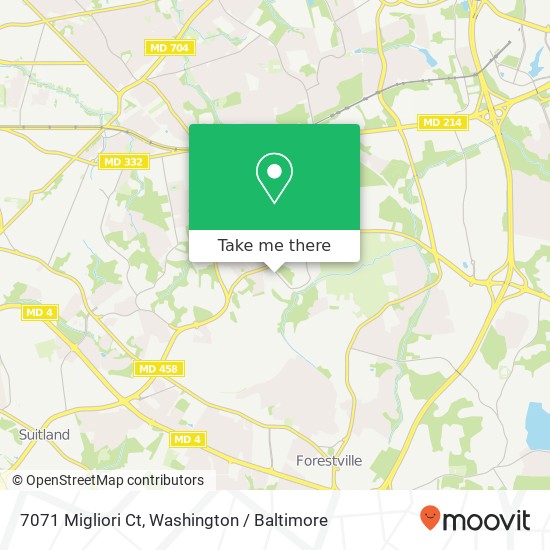 Mapa de 7071 Migliori Ct, District Heights, MD 20747