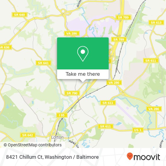 Mapa de 8421 Chillum Ct, Springfield, VA 22153