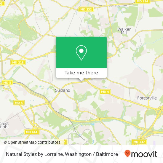 Mapa de Natural Stylez by Lorraine, 5614 Silver Hill Rd