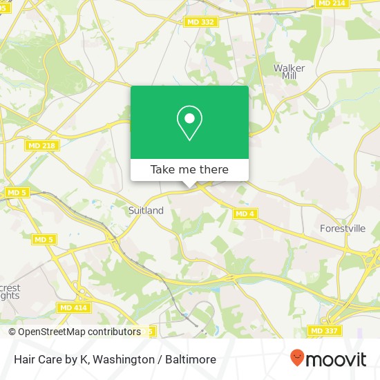 Mapa de Hair Care by K, 5614 Silver Hill Rd