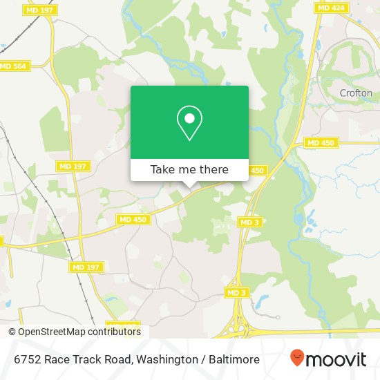 Mapa de 6752 Race Track Road, 6752 Race Track Rd, Bowie, MD 20715, USA