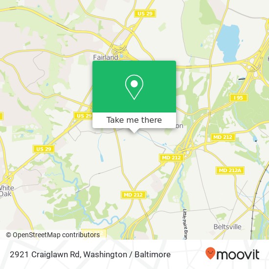 2921 Craiglawn Rd, Silver Spring, MD 20904 map