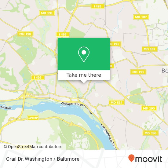 Crail Dr, Bethesda, MD 20817 map