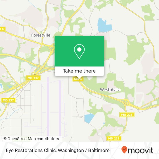 Mapa de Eye Restorations Clinic, 9450 Pennsylvania Ave