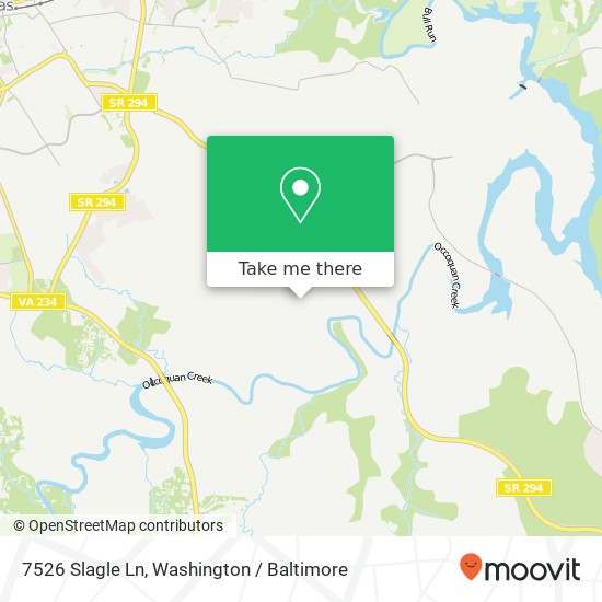 Mapa de 7526 Slagle Ln, Manassas, VA 20111