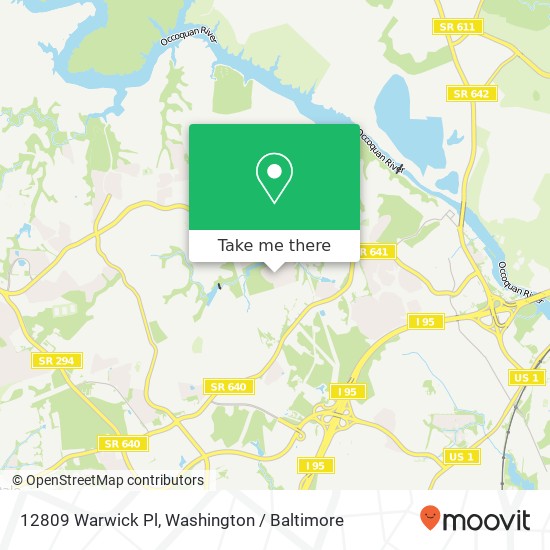 12809 Warwick Pl, Woodbridge, VA 22192 map