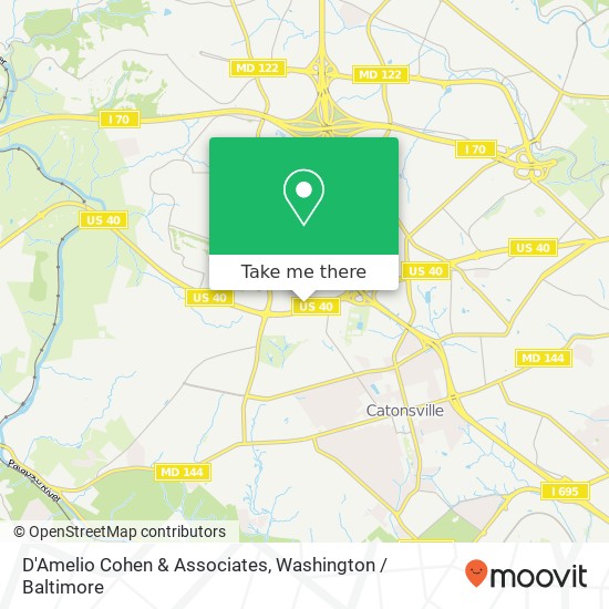 Mapa de D'Amelio Cohen & Associates, 6100 Baltimore National Pike