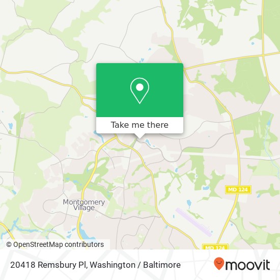 Mapa de 20418 Remsbury Pl, Montgomery Village, MD 20886