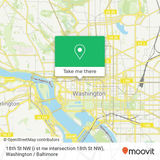 18th St NW (i st nw intersection 18th St NW), Washington, DC 20006 map