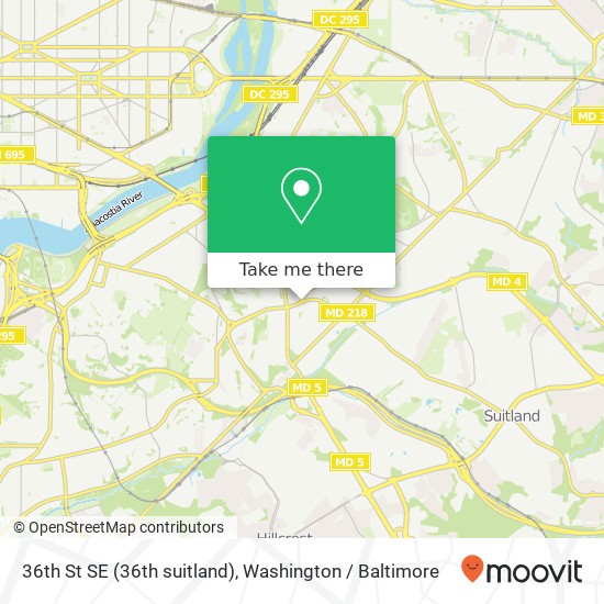 36th St SE (36th suitland), Washington, DC 20020 map