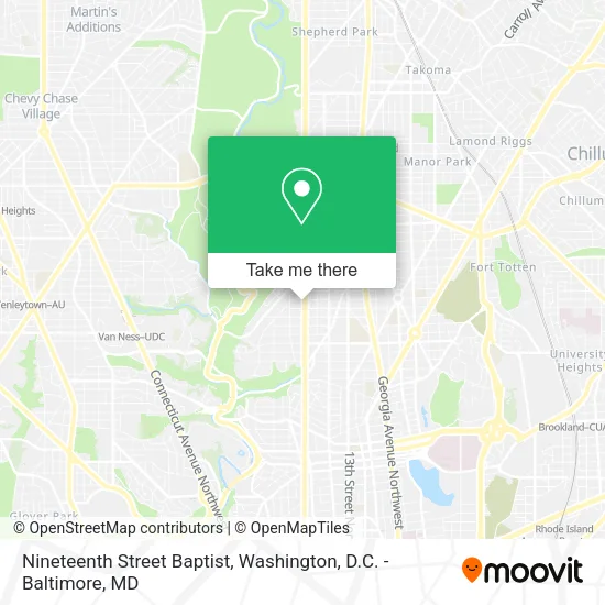 Mapa de Nineteenth Street Baptist