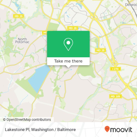 Mapa de Lakestone Pl, Rockville, MD 20850