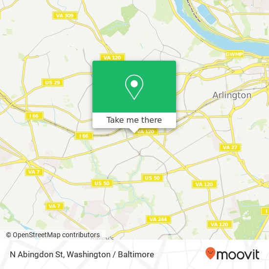 Mapa de N Abingdon St, Arlington, VA 22203
