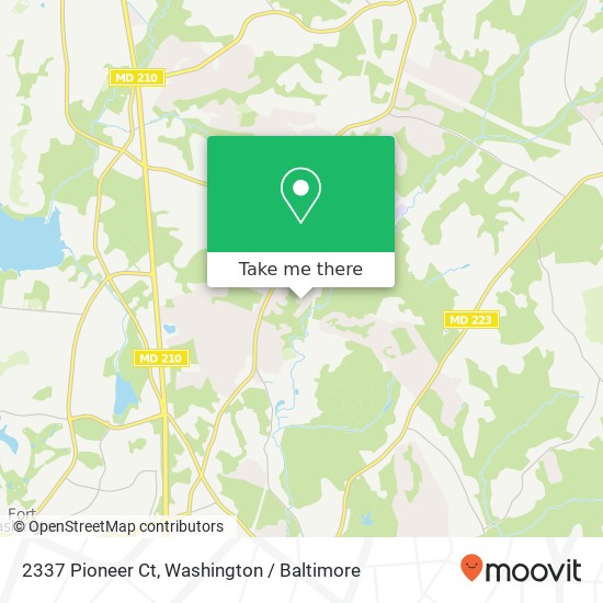 Mapa de 2337 Pioneer Ct, Fort Washington, MD 20744