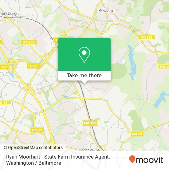 Ryan Moorhart - State Farm Insurance Agent, 15805 Crabbs Branch Way map