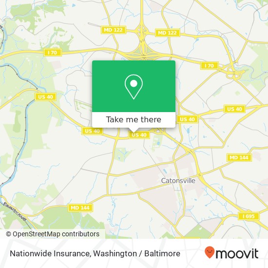 Nationwide Insurance, 6100 Baltimore National Pike map
