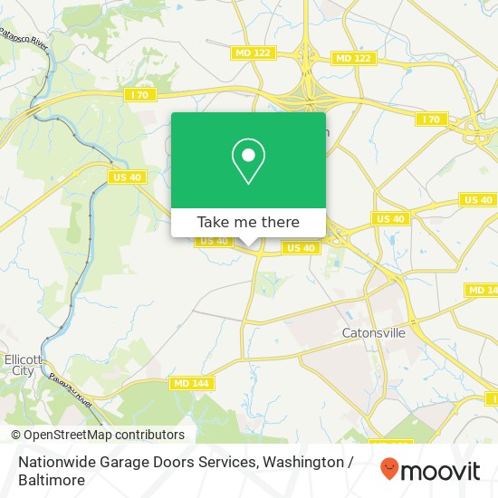 Mapa de Nationwide Garage Doors Services, 6328 Baltimore National Pike
