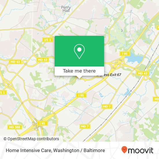 Mapa de Home Intensive Care, 7939 Honeygo Blvd