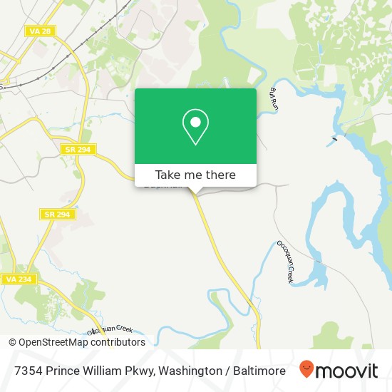 Mapa de 7354 Prince William Pkwy, Manassas, VA 20111